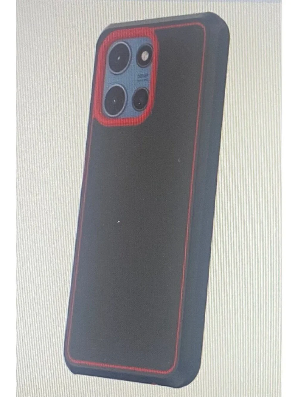 Onn Slim Rugged Case for Samsung moto g (2025) Red/Black